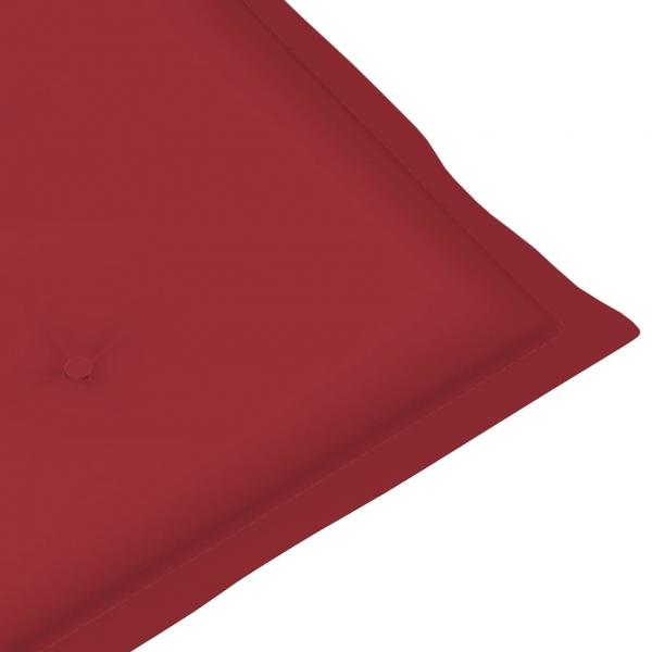 Gartenstuhlauflagen für Hochlehner 6 Stk. Weinrot 120x50x3 cm
