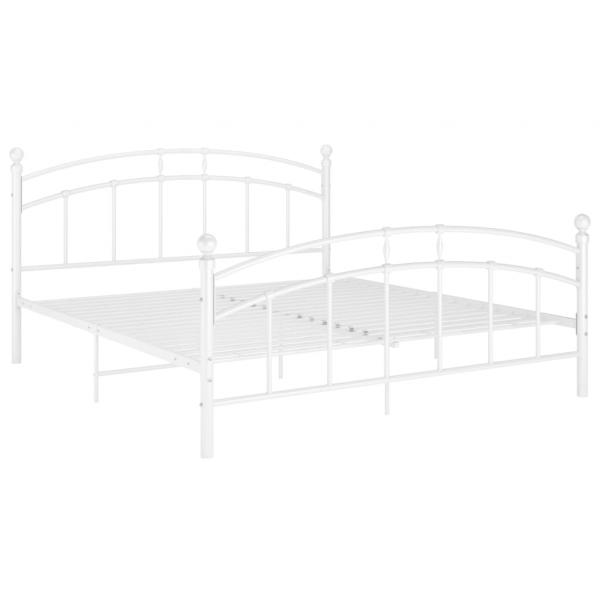 Bettgestell Weiß Metall 180x200 cm