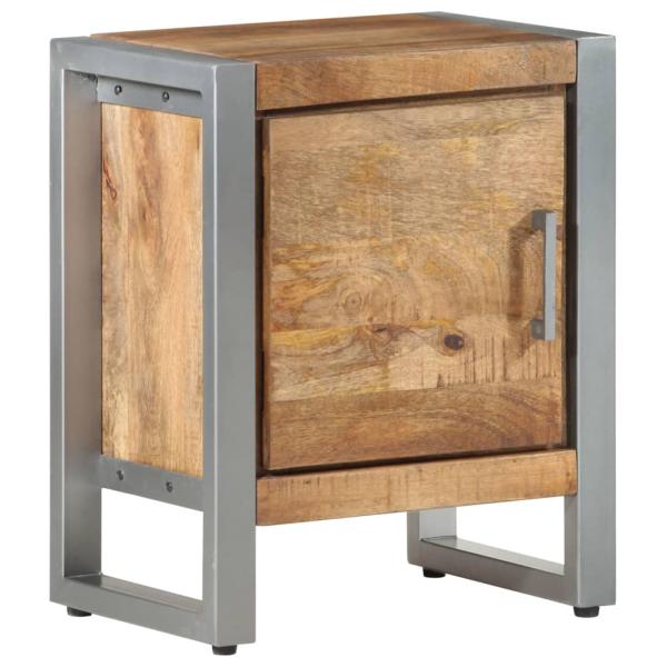 Nachttisch 40x30x50 cm Raues Mangoholz