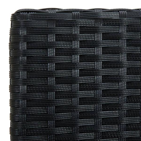 4-tlg. Garten-Lounge-Set mit Auflagen Poly Rattan Schwarz