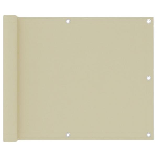 ARDEBO.de - Balkon-Sichtschutz Creme 75x300 cm Oxford-Gewebe