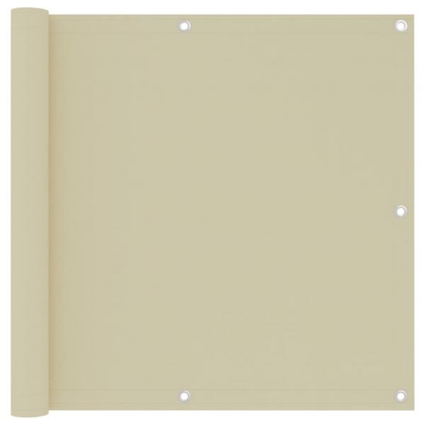 ARDEBO.de - Balkon-Sichtschutz Creme 90x500 cm Oxford-Gewebe