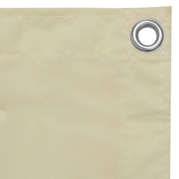 Balkon-Sichtschutz Creme 120x600 cm Oxford-Gewebe