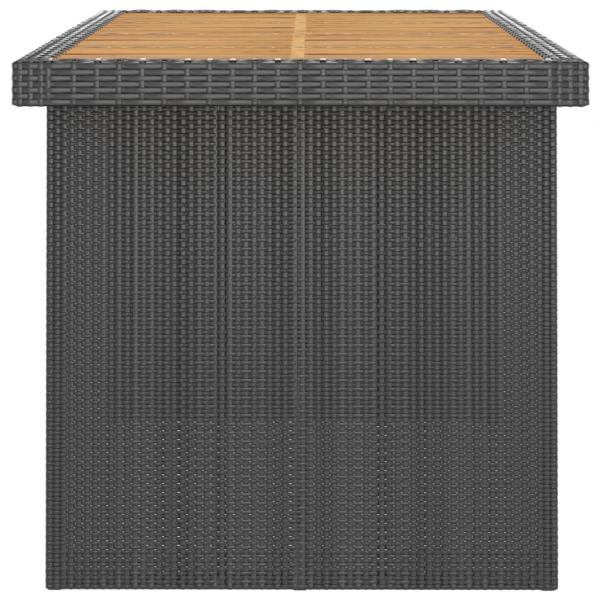 9-tlg. Garten-Essgruppe mit Kissen Poly Rattan Schwarz
