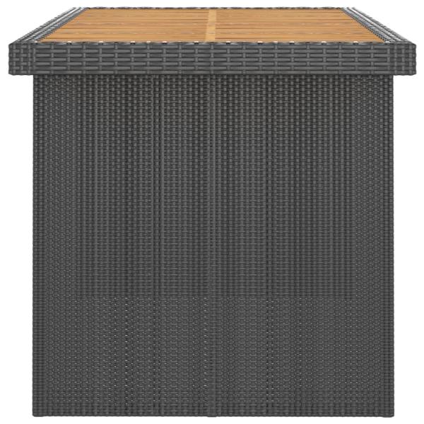 9-tlg. Garten-Essgruppe mit Kissen Poly Rattan Schwarz