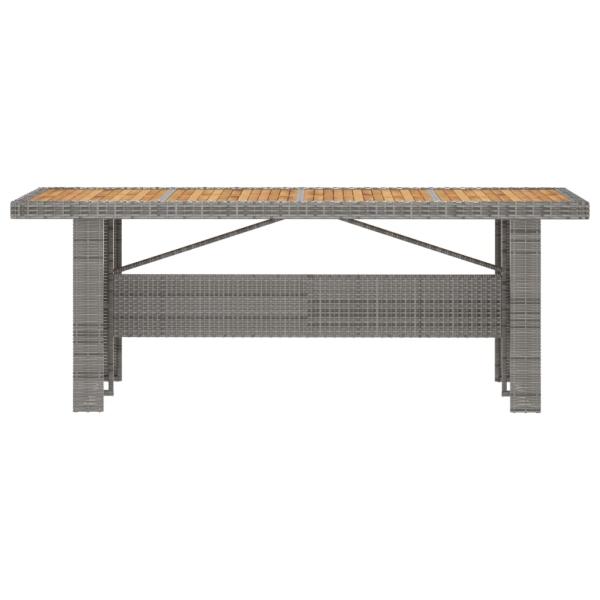 7-tlg. Garten-Essgruppe mit Kissen Poly Rattan Grau