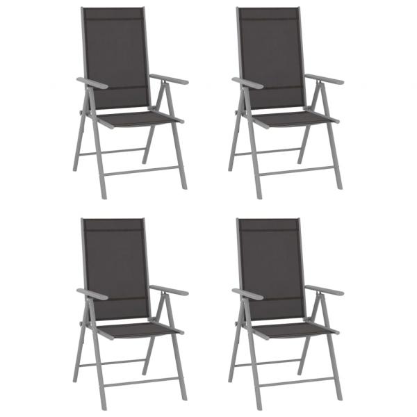 ARDEBO.de - Gartenstühle Klappbar 4 Stk. Textilene Schwarz