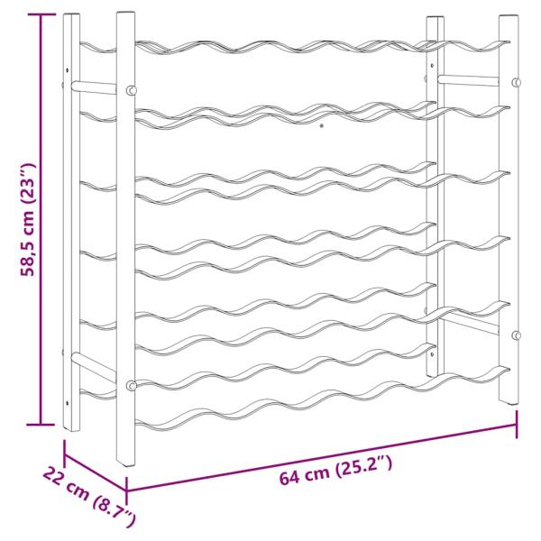 Weinregal für 36 Flaschen Schwarz Eisen