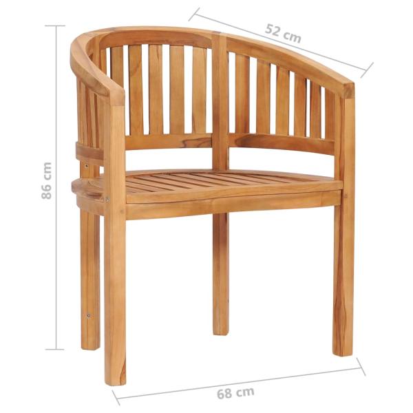 4-tlg. Garten-Lounge-Set Massivholz Teak