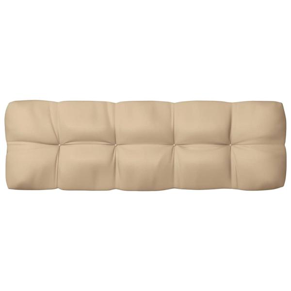 Palettenkissen 5-tlg. Beige Stoff