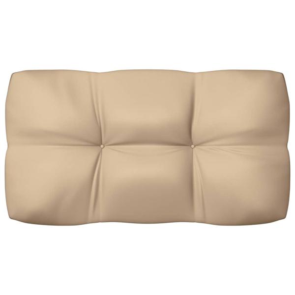 Palettenkissen 5-tlg. Beige Stoff