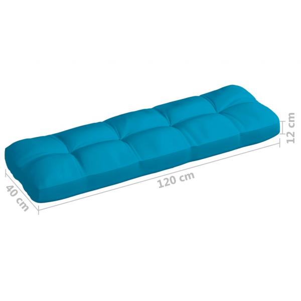 Palettenkissen 5-tlg. Blau Stoff