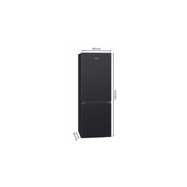 Bomann KG 320.2 Stand Kühl-Gefrierkombination, 50 cm breit, 175 L, LED, Abtauautomatik, schwarz-glänzend (732021)