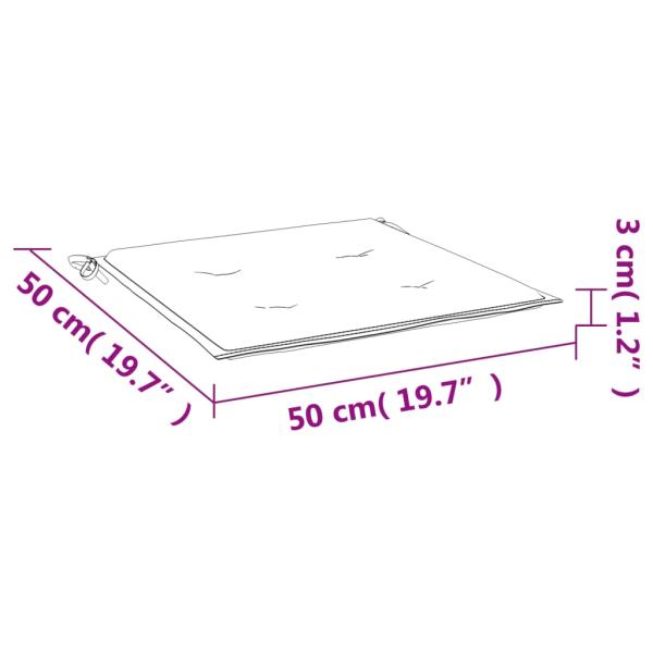 Gartenstuhl-Kissen 6 Stk. Rot 50x50x3 cm Oxford-Gewebe