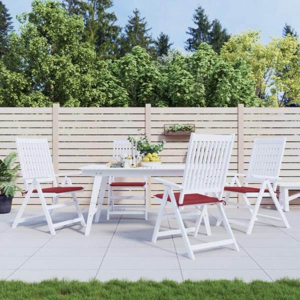 ARDEBO.de - Gartenstuhl-Kissen 4 Stk. Weinrot 50x50x3 cm Oxford-Gewebe