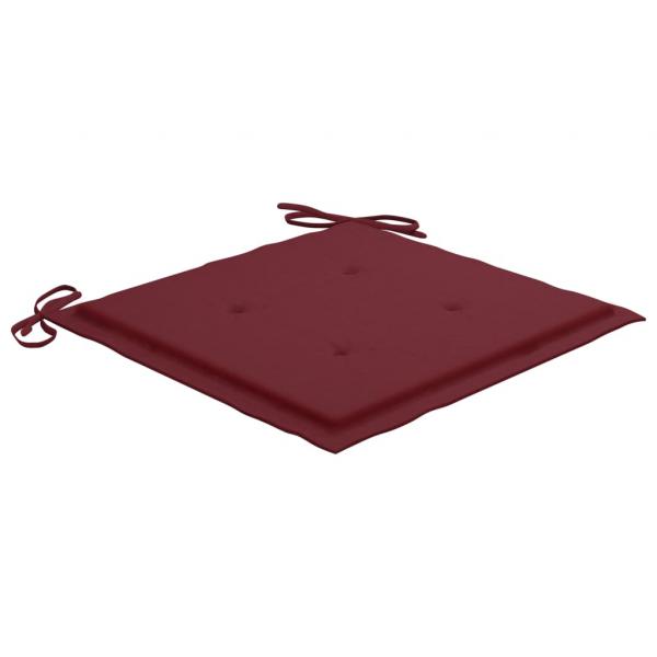 Gartenstuhl-Kissen 4 Stk. Weinrot 50x50x3 cm Oxford-Gewebe