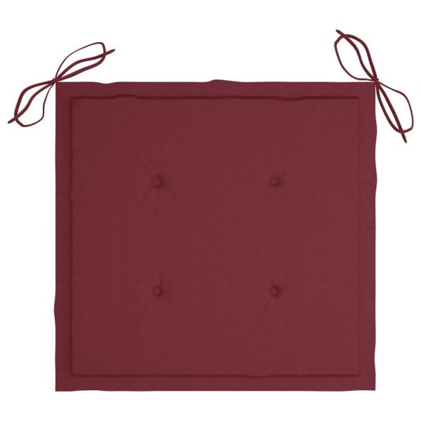 Gartenstuhl-Kissen 4 Stk. Weinrot 50x50x3 cm Oxford-Gewebe