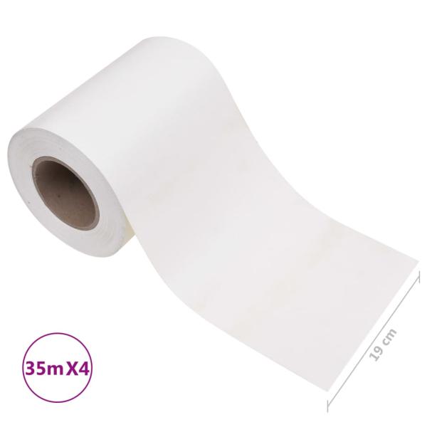 Garten-Sichtschutz 4 Stk. PVC 35x0,19 m Weiß