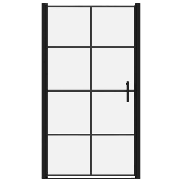 Duschtür Hartglas 100x178 cm Schwarz
