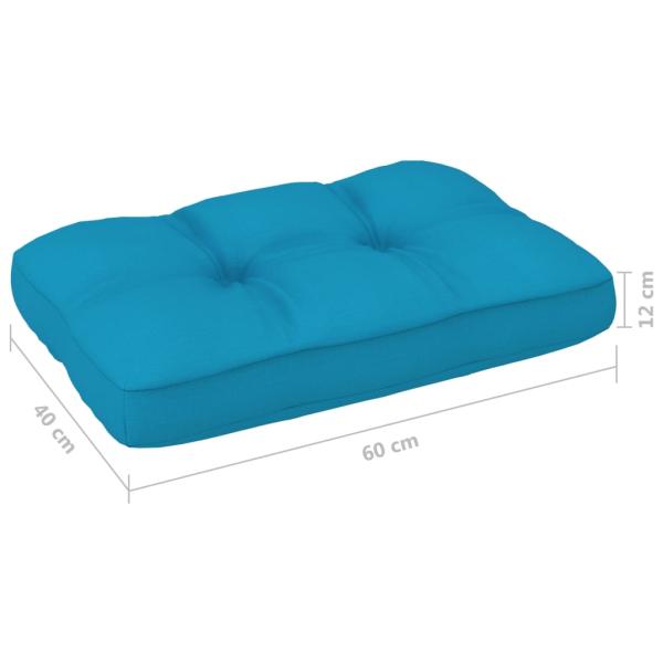 Palettenkissen Blau 60x40x12 cm Stoff