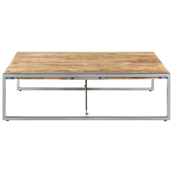 Couchtisch 140x140x40 cm Raues Mangoholz