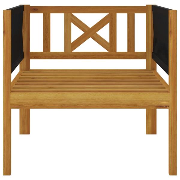 6-tlg. Garten-Lounge-Set mit Kissen Cremefarbenes Holz Akazie & Seil