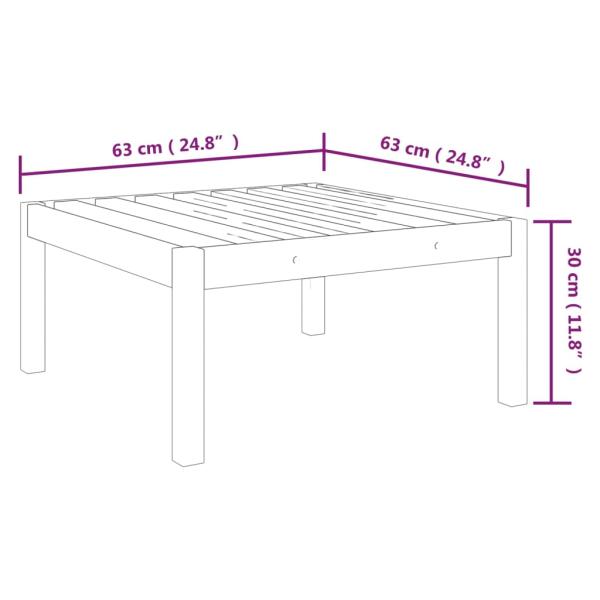 6-tlg. Garten-Lounge-Set mit Kissen Cremeweiß Massivholz Akazie