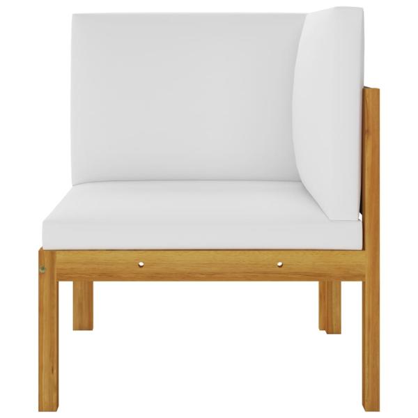 4-Sitzer-Gartensofa mit Kissen Massivholz Akazie