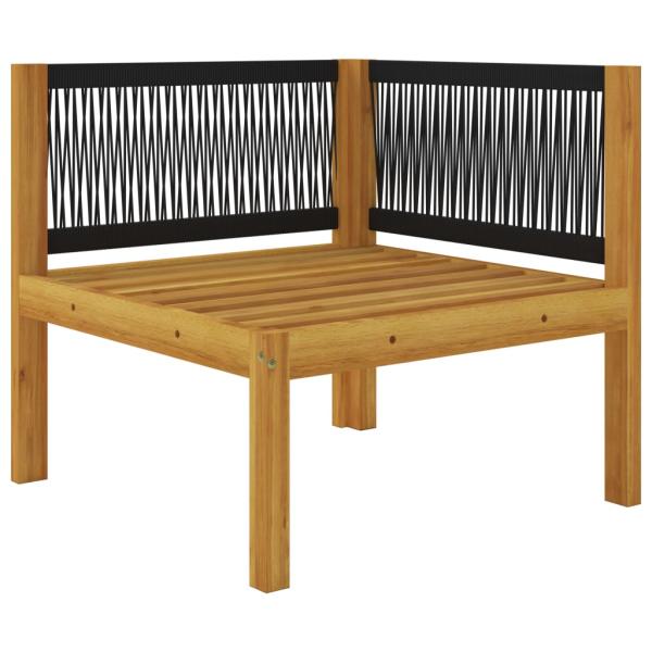 7-tlg. Garten-Lounge-Set mit Kissen Cremeweiß Massivholz Akazie