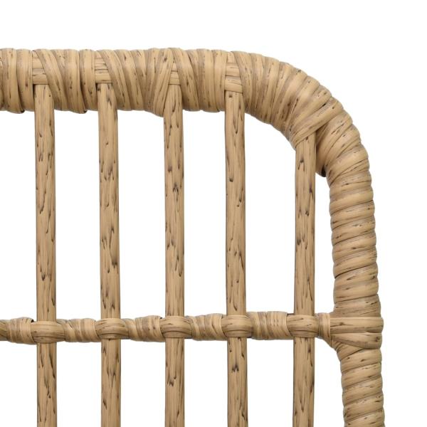 5-tlg. Garten-Essgruppe Poly Rattan und Glas