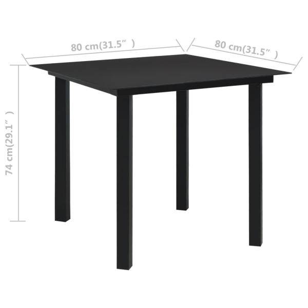 3-tlg. Garten-Essgruppe Poly Rattan und Glas