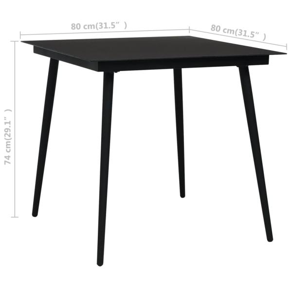 3-tlg. Garten-Essgruppe Poly Rattan und Glas