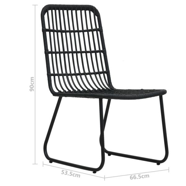5-tlg. Garten-Essgruppe Poly Rattan und Glas