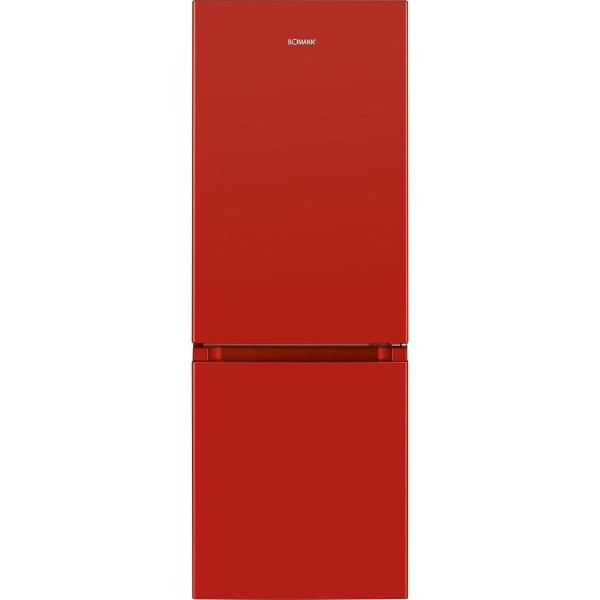 ARDEBO.de Bomann KG 320.2 Stand Kühl-Gefrierkombination, 50 cm breit, 175 L, LED, Abtauautomatik, rot