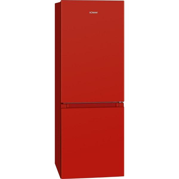 Bomann KG 320.2 Stand Kühl-Gefrierkombination, 50 cm breit, 175 L, LED, Abtauautomatik, rot