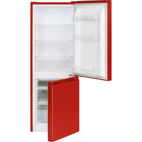 Bomann KG 320.2 Stand Kühl-Gefrierkombination, 50 cm breit, 175 L, LED, Abtauautomatik, rot