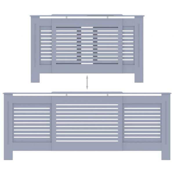 MDF Heizkörperverkleidung Grau 205 cm