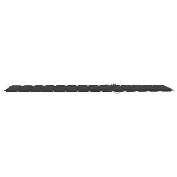 Sonnenliegen-Auflage Anthrazit 200x50x3 cm Oxford-Gewebe