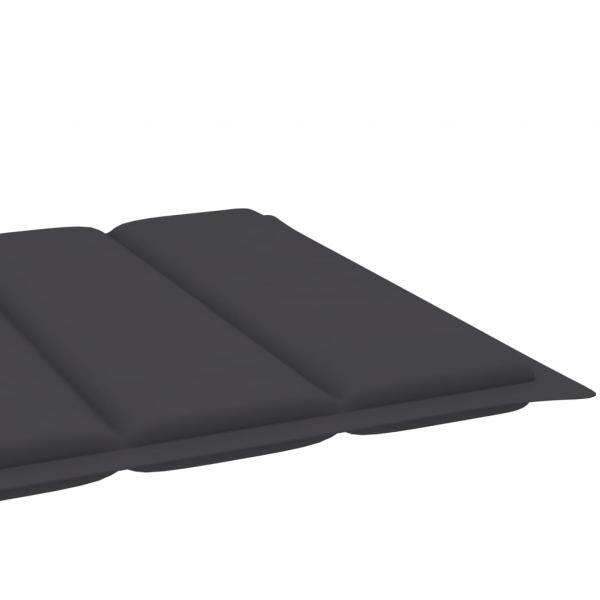 Sonnenliegen-Auflage Anthrazit 200x50x3 cm Oxford-Gewebe