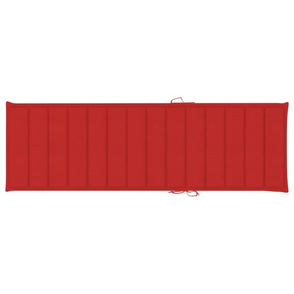Sonnenliegen-Auflage Rot 200x60x3 cm Oxford-Gewebe