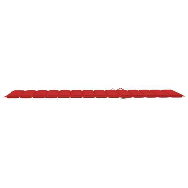 Sonnenliegen-Auflage Rot 200x60x3 cm Oxford-Gewebe