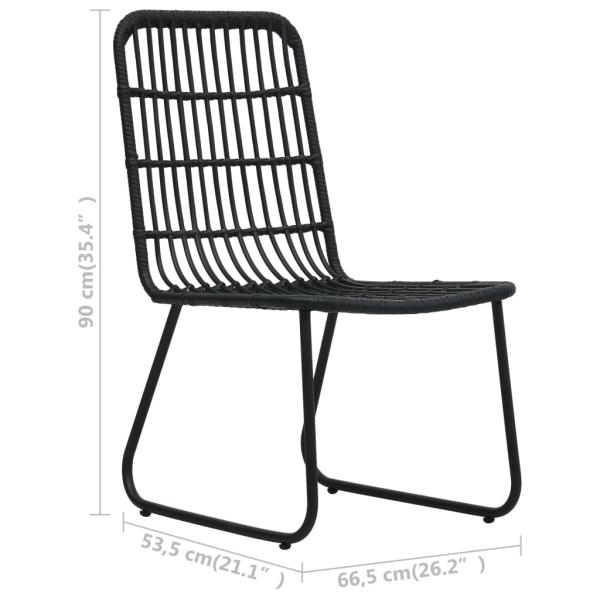 9-tlg. Garten-Essgruppe Poly Rattan und Glas