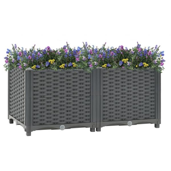 ARDEBO.de - Hochbeet 80x40x38 cm Polypropylen