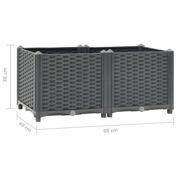 Hochbeet 80x40x38 cm Polypropylen