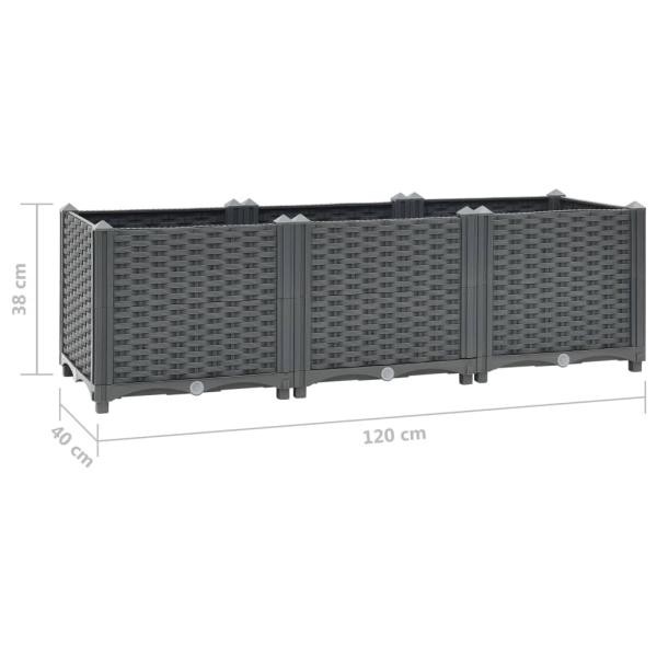 Hochbeet 120x40x38 cm Polypropylen