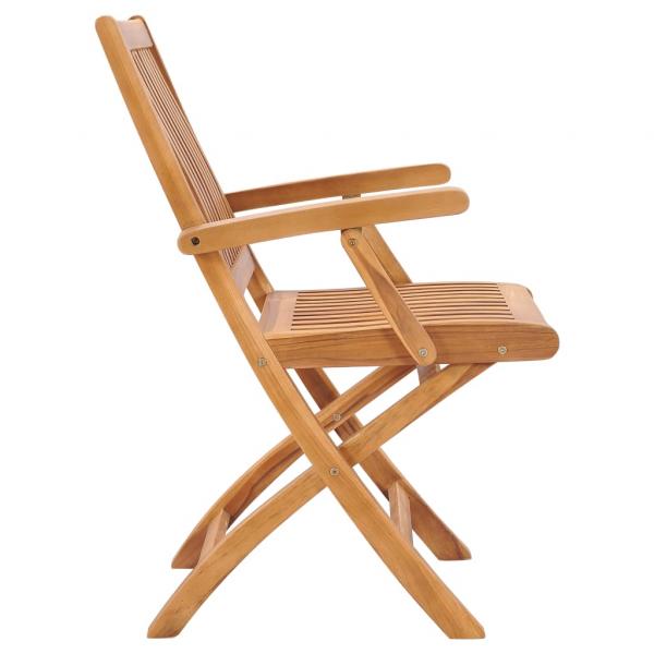 Klappbare Gartenstühle 2 Stk. Massivholz Teak