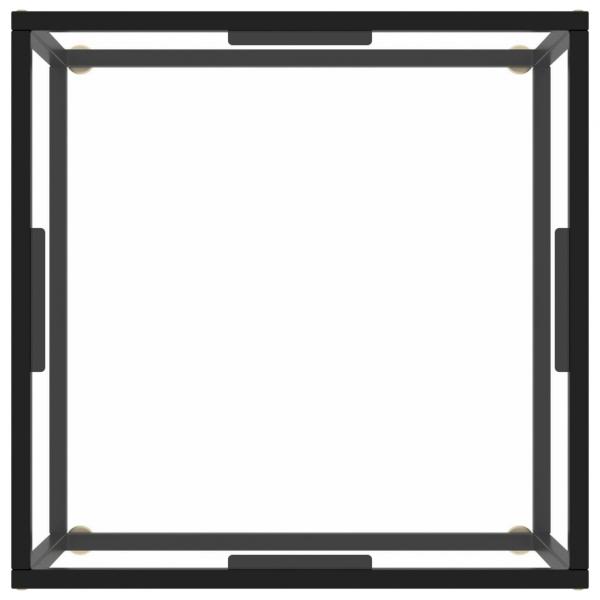 Couchtisch Schwarz mit Hartglas 60x60x35 cm 