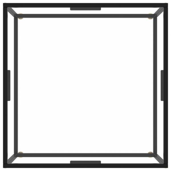 Couchtisch Schwarz mit Hartglas 80x80x35 cm