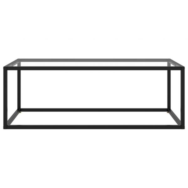 Couchtisch Schwarz mit Hartglas 100x50x35 cm
