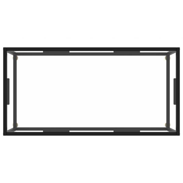 Couchtisch Schwarz mit Hartglas 100x50x35 cm